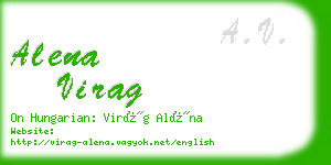 alena virag business card